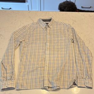 Van Heusen Men's Plaid Shirt - Blue and Off-White